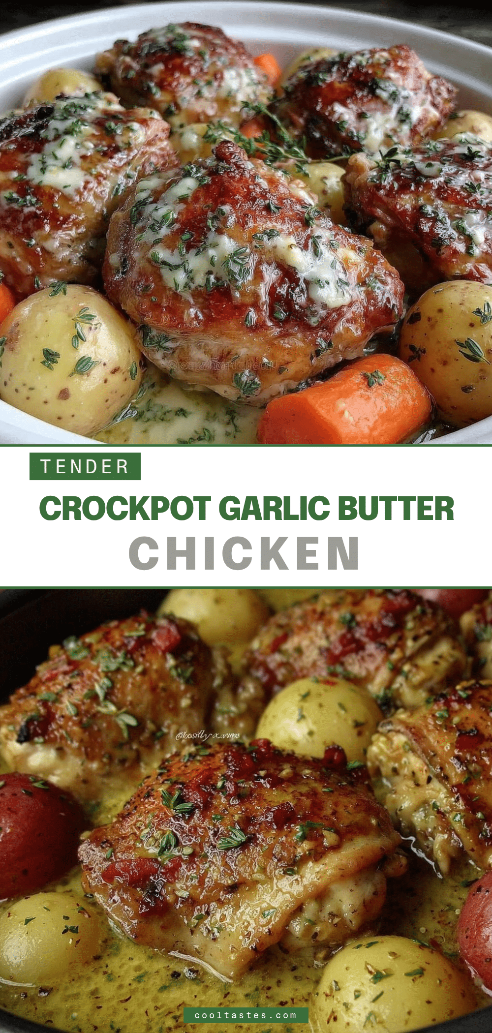 tender crockpot garlic butter chicken recipe
