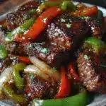tender crockpot pepper steak - featured image