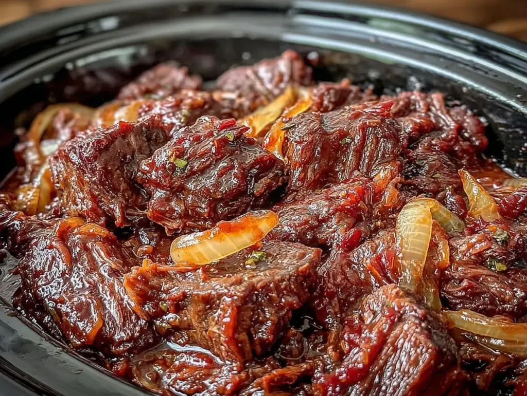 tender slow cooker meat dinner - featured image