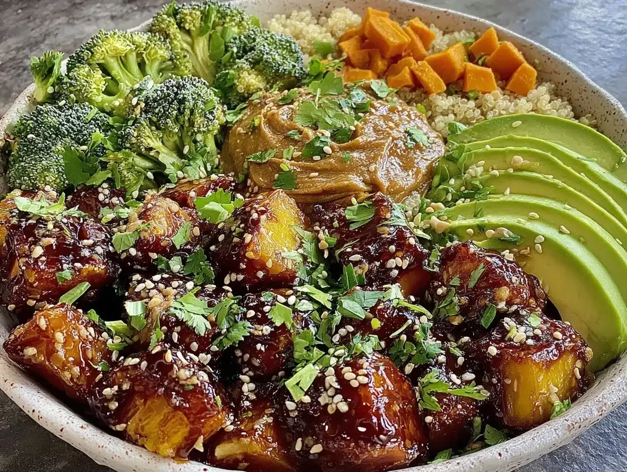 thai peanut sweet potato bowl preparation steps