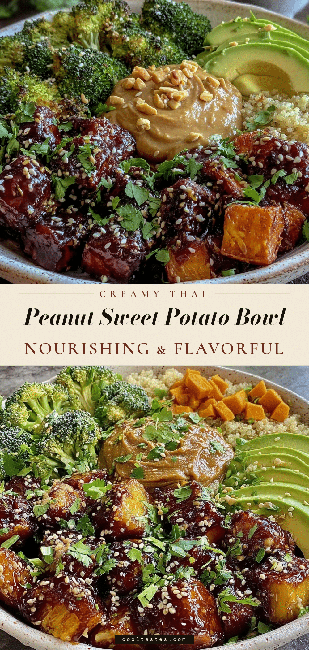 thai peanut sweet potato bowl recipe