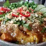 thai peanut sweet potato bowls - featured image