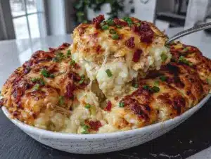 creamy chicken rice casserole - featured image