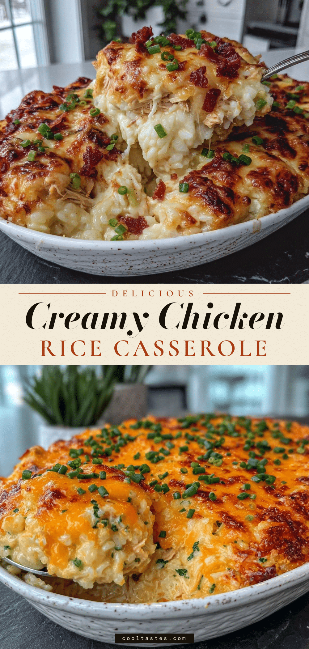 creamy chicken rice casserole recipe