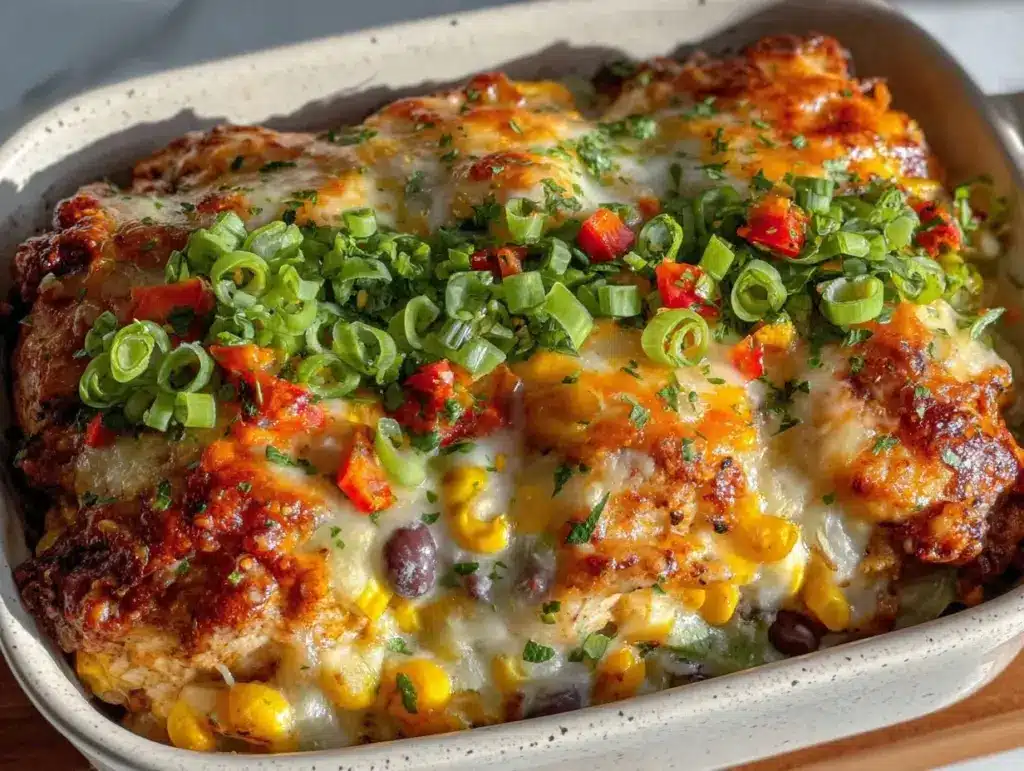 One-Pan Creamy Protein Burrito Bake - featured image