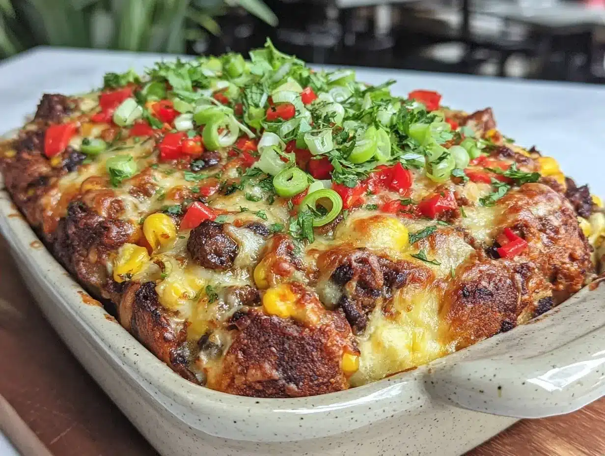 One-Pan Creamy Protein Burrito Bake preparation steps