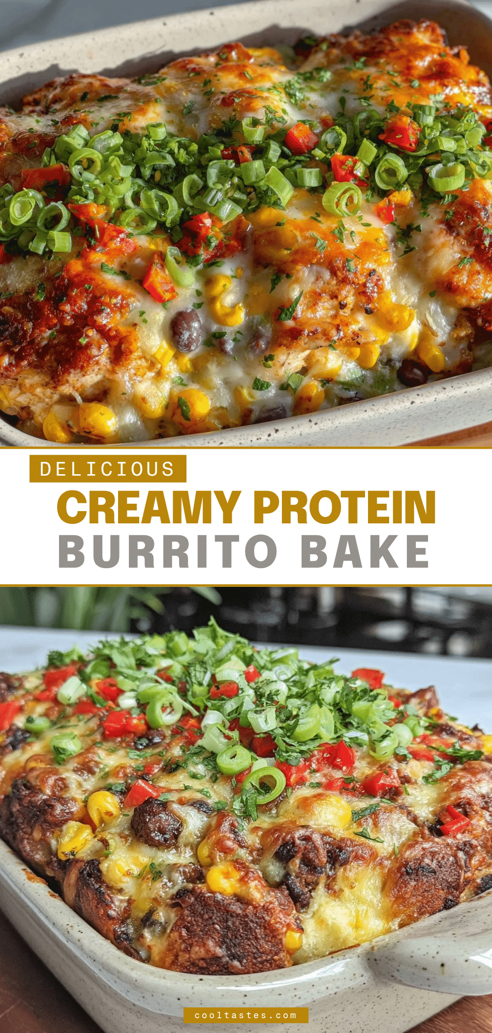 One-Pan Creamy Protein Burrito Bake recipe