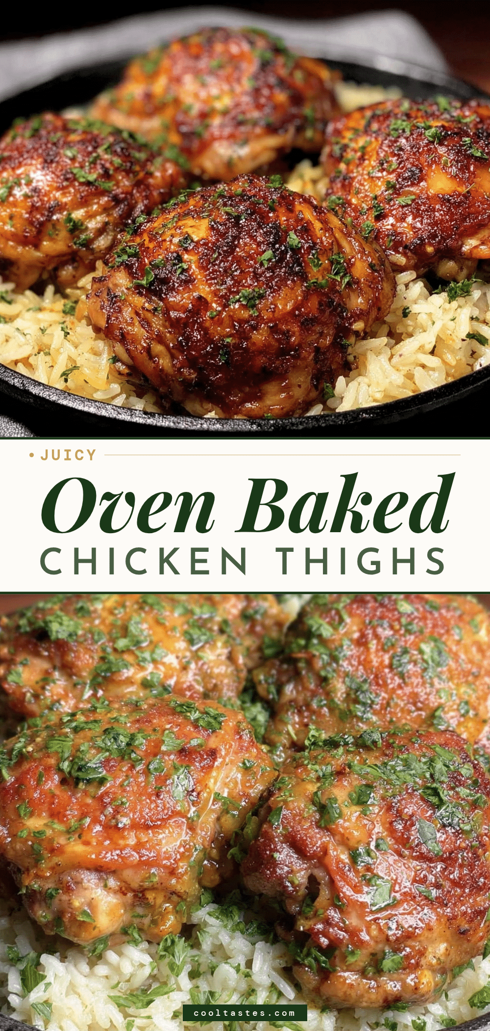 oven baked chicken thighs and rice recipe
