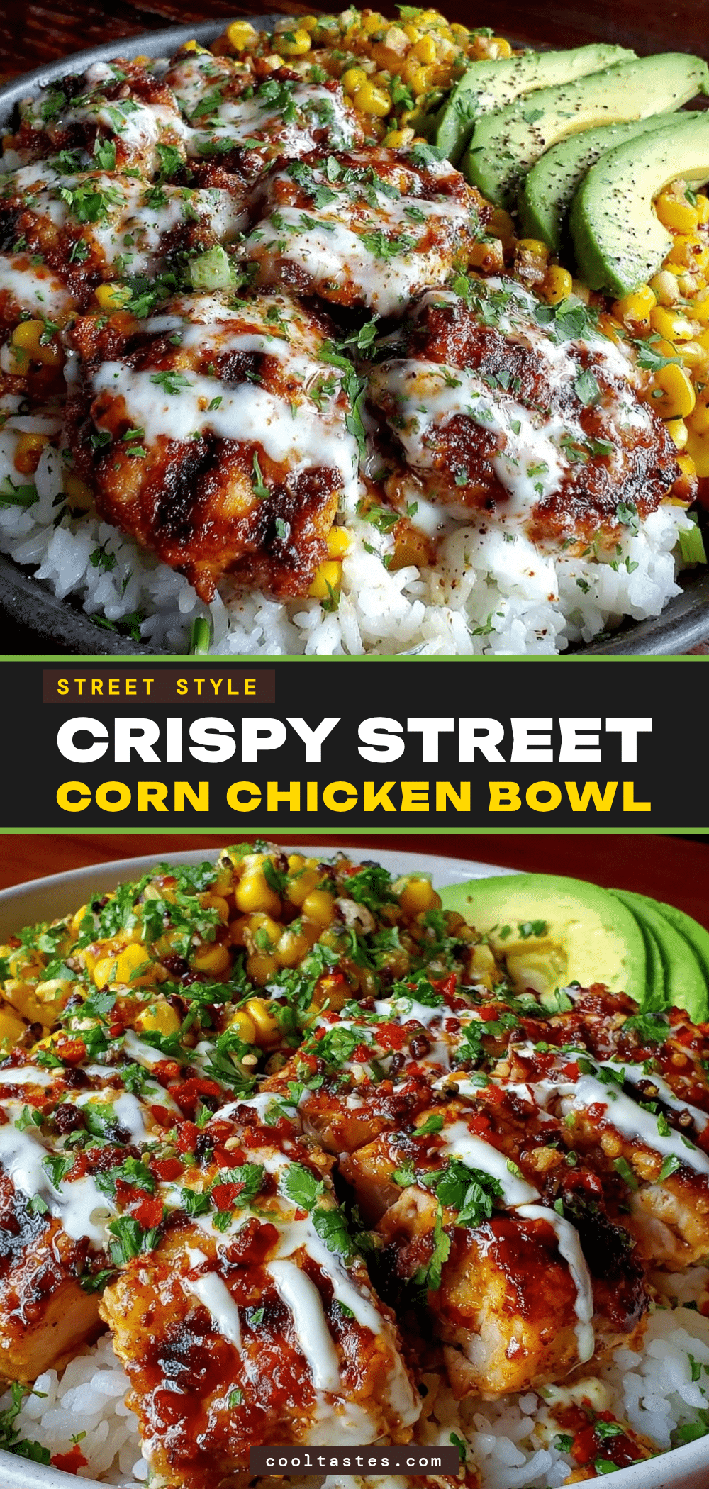 Street Corn Chicken Rice Bowl recipe