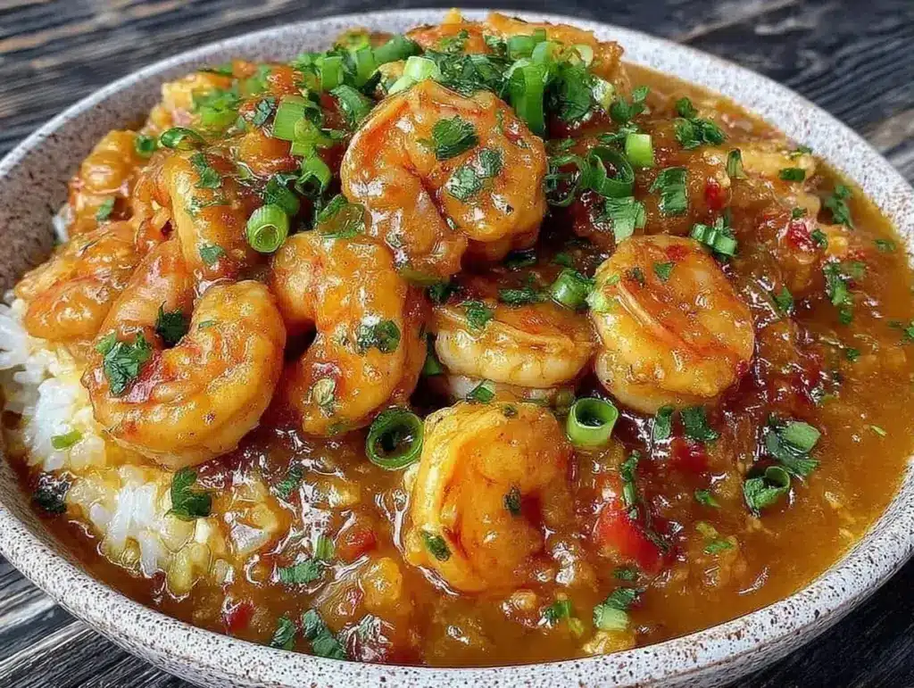 velvety shrimp etouffee - featured image