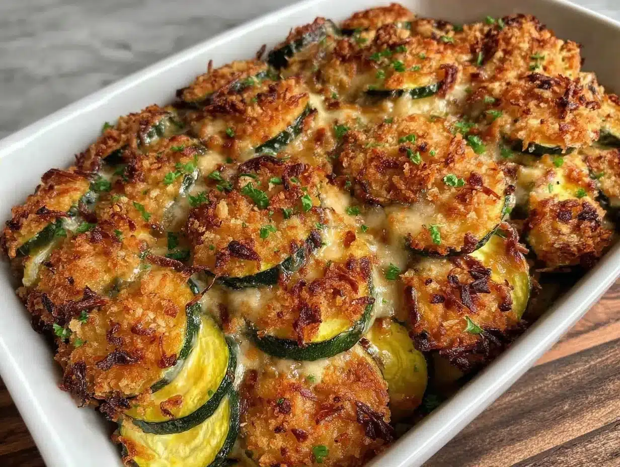 baked yellow squash zucchini casserole preparation steps