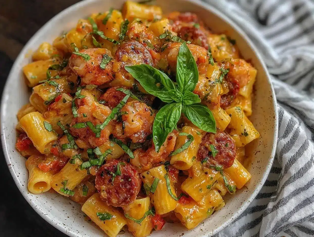 creamy chicken chorizo pasta preparation steps