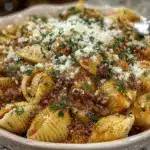 creamy ground beef pasta - featured image