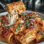 creamy rigatoni pasta - featured image