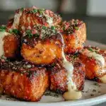 crispy bang bang salmon bites - featured image