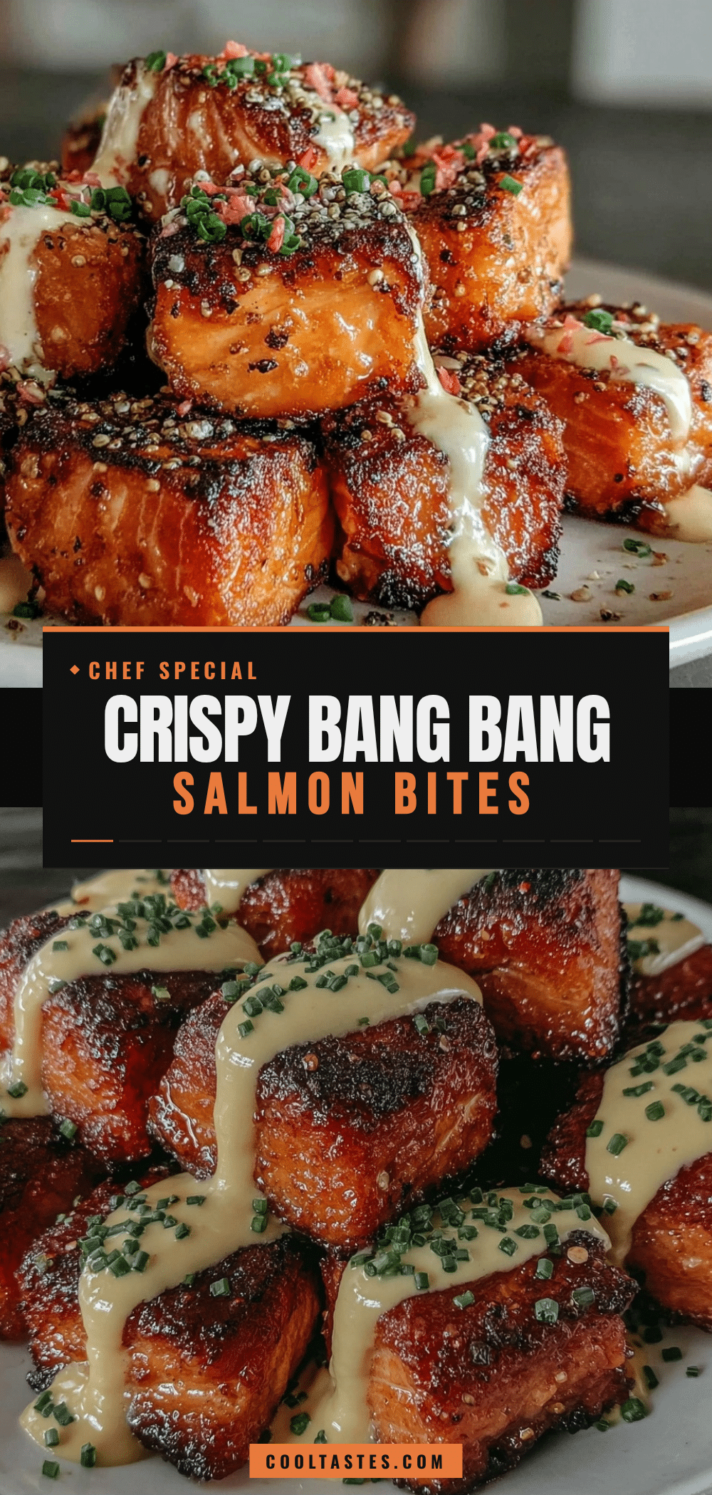 crispy bang bang salmon bites recipe