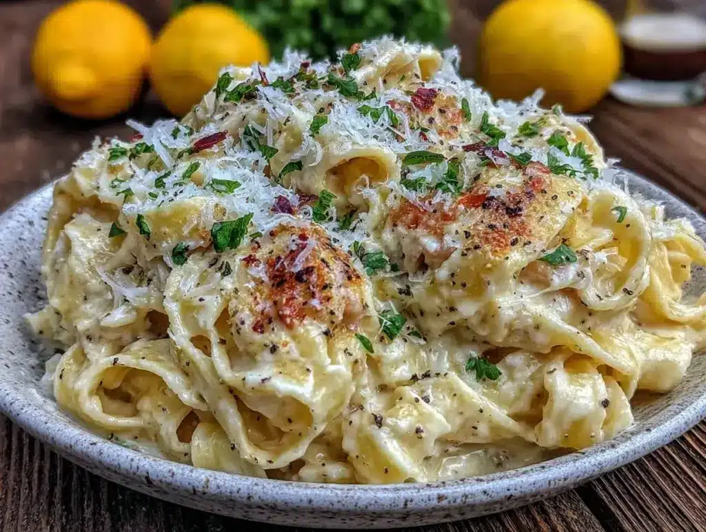 easy creamy lemon pasta - featured image
