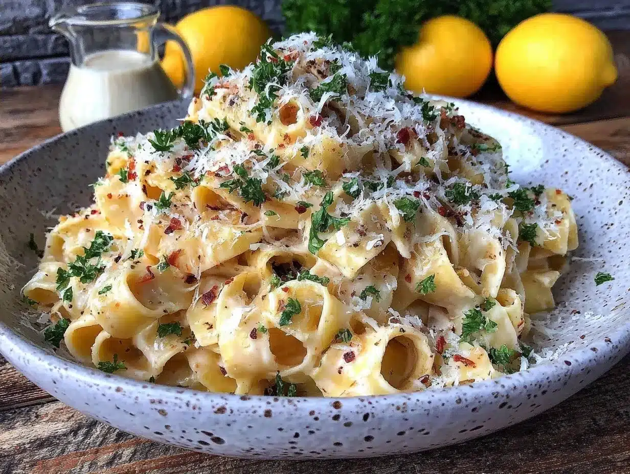 easy creamy lemon pasta preparation steps