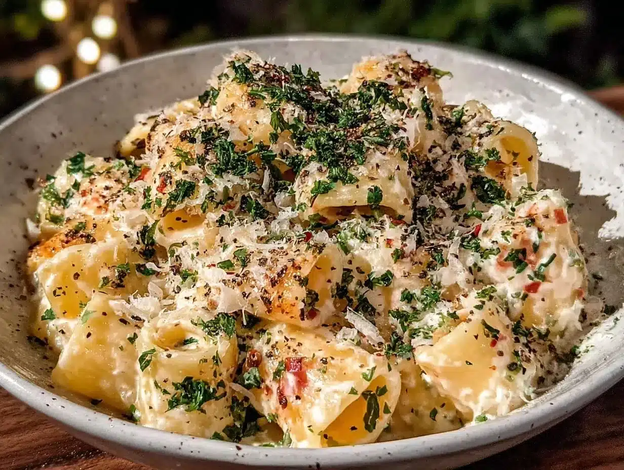 garlic butter pasta preparation steps