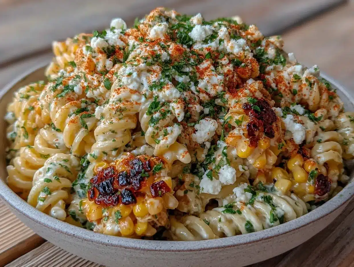 grilled corn elote pasta salad preparation steps