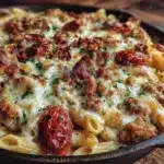 One-Skillet Cheesy Ground Chicken Pasta - featured image