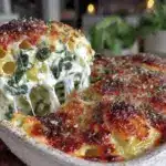 spinach ricotta pasta bake - featured image